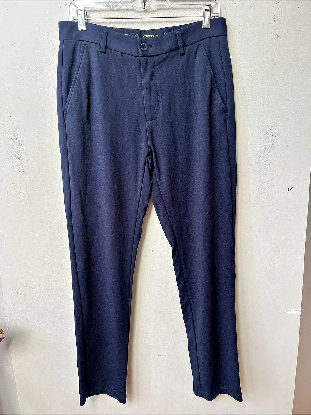 Maelreg Proflex Golf Pants Performance Taper Leg Mens 32 x 32 Navy Blue Preppy